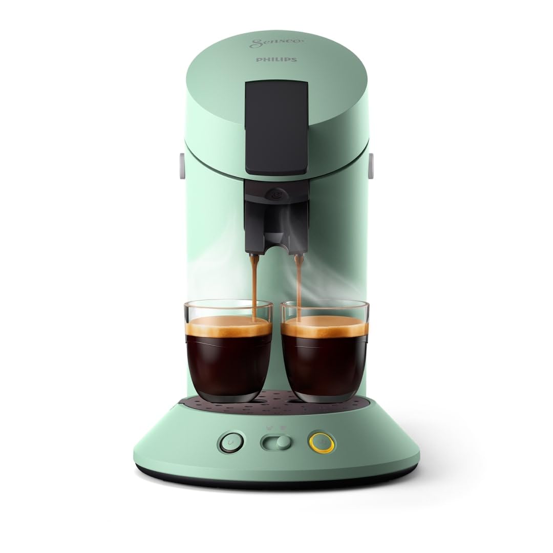 Machine à Café Dosettes SENSEO Original Plus Vert Désert CSA210/80 – Coffee Boost, Crema Plus