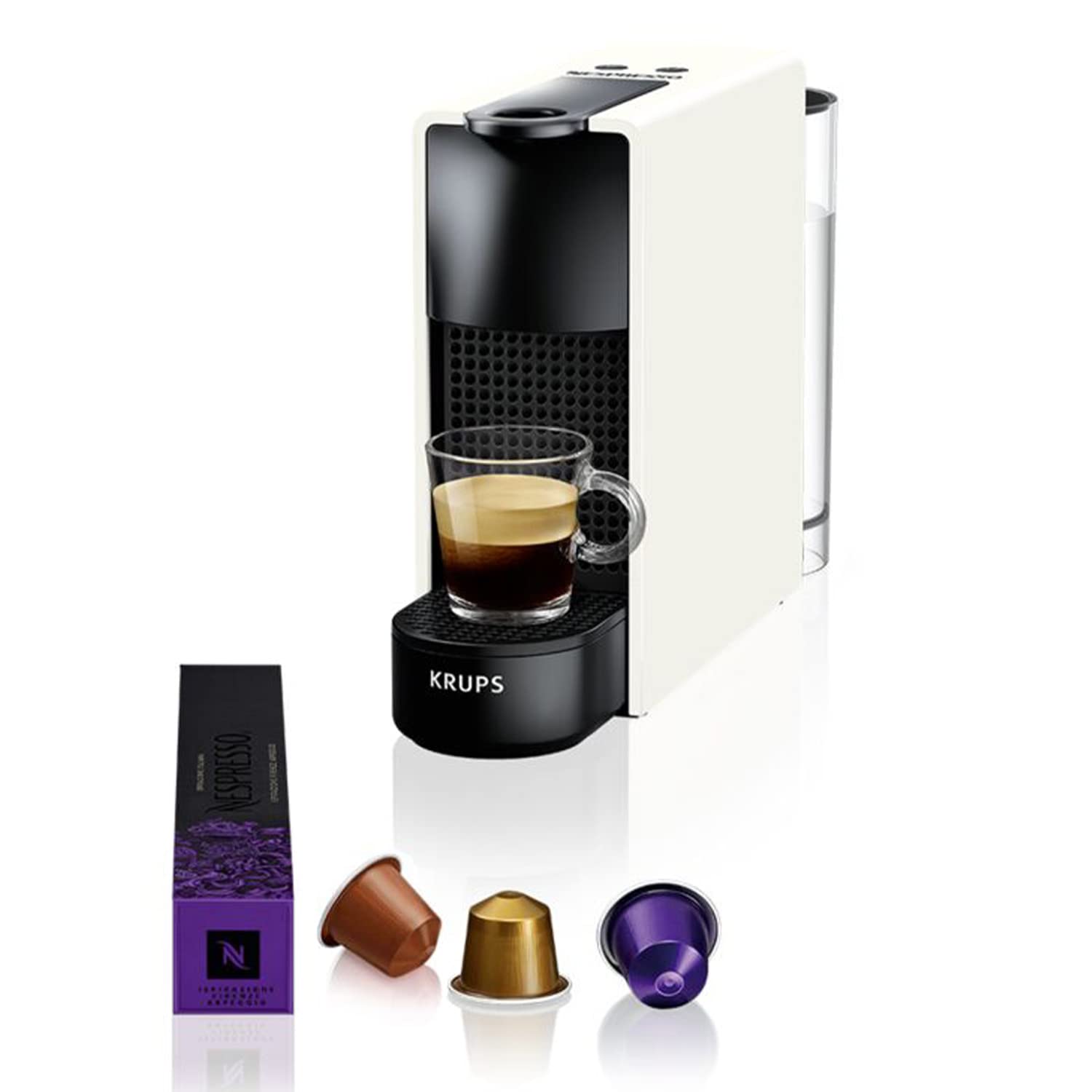 Cafetière Capsules Nespresso Essenza Mini Blanche – Préchauffage 25s, Arrêt Auto