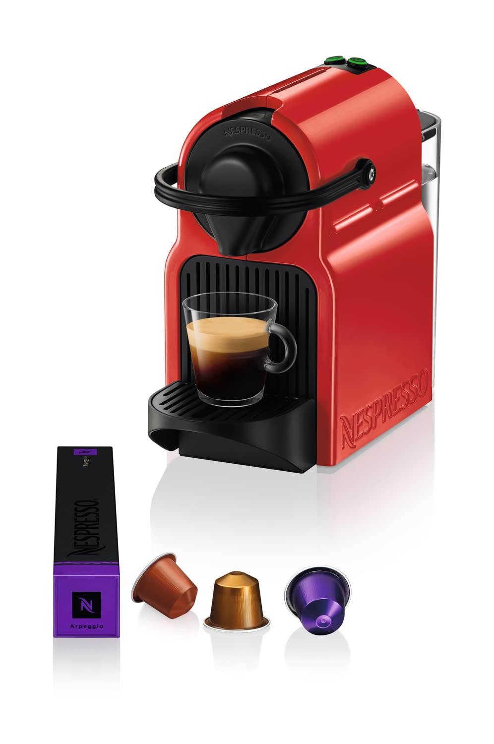 Machine à Café Nespresso Inissia Rouge Rubis – Espresso & Lungo, 19 Bars, 1260W