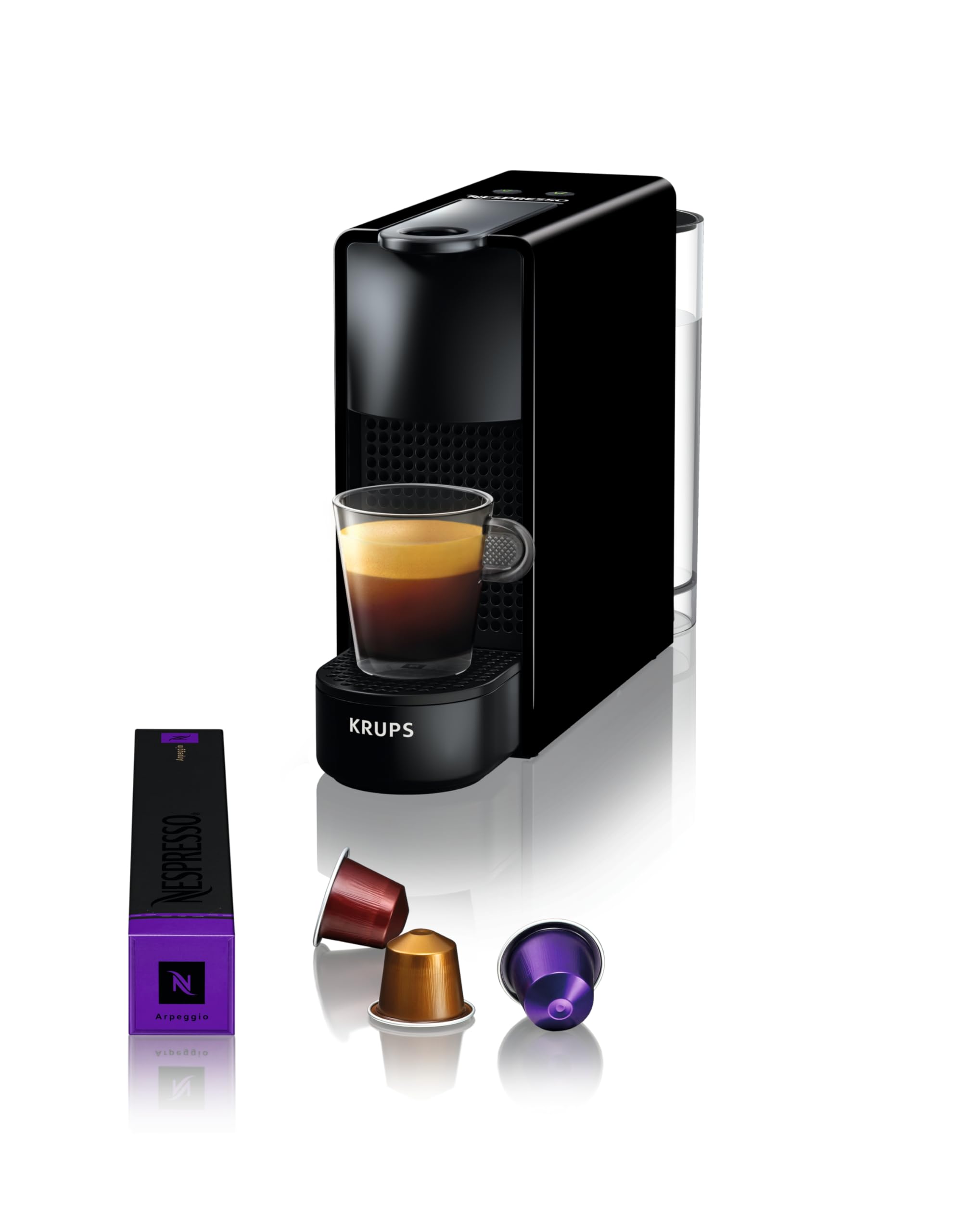 Cafetière à Capsules Nespresso Essenza Mini Noir – Ultra-Compacte, Mode Éco, 2 Formats