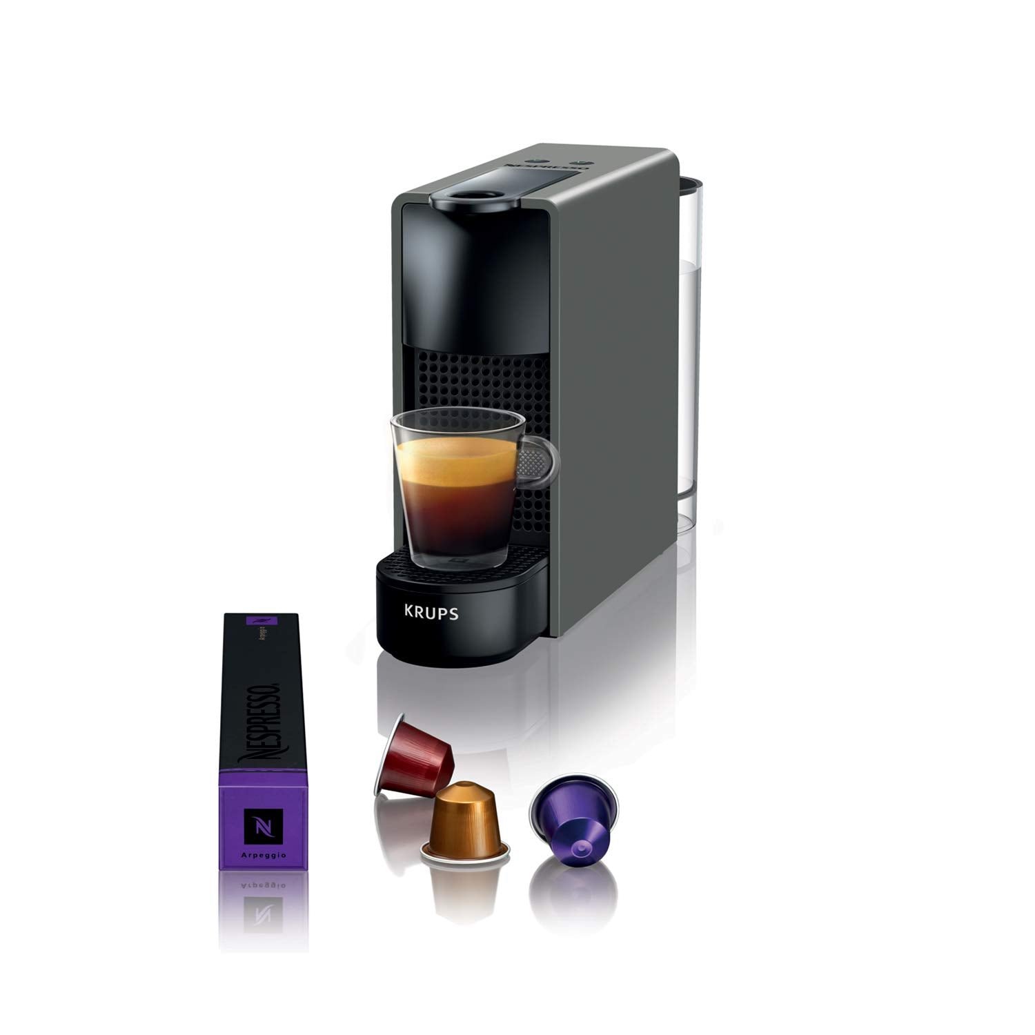 Machine à Café Nespresso Essenza Mini Gris Intense – Compacte, Espresso & Lungo