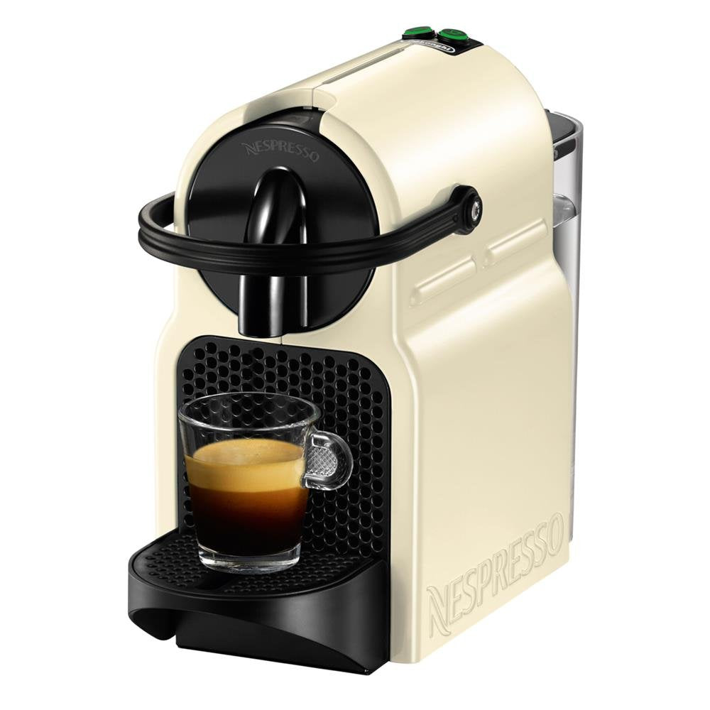 Machine à Café Capsules Nespresso Inissia Blanc Crème – 19 Bars, 1260W, Design Compact