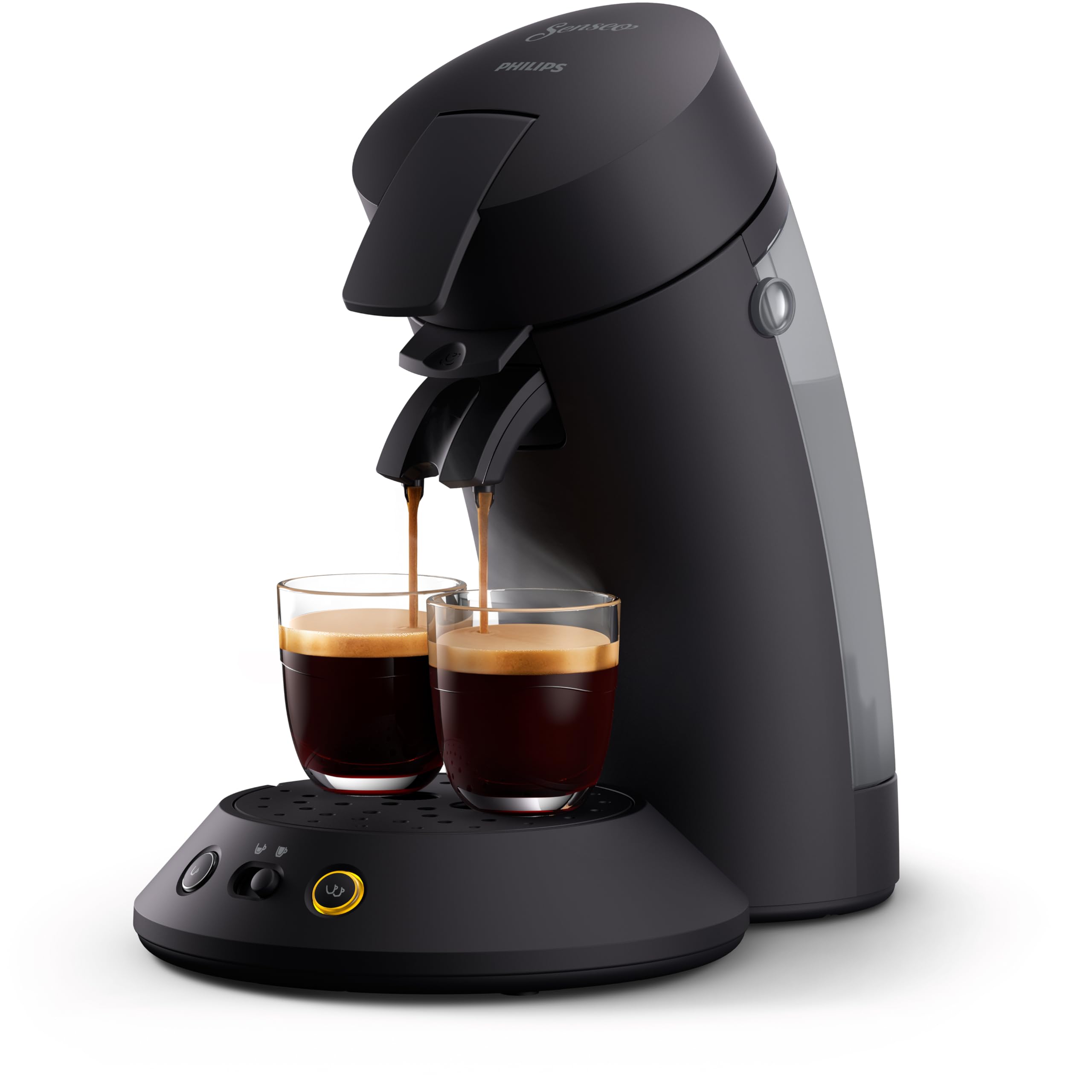 Cafetière à Dosettes SENSEO Original Plus Noir Intense CSA210/61 – 45 Buses, Crema Plus