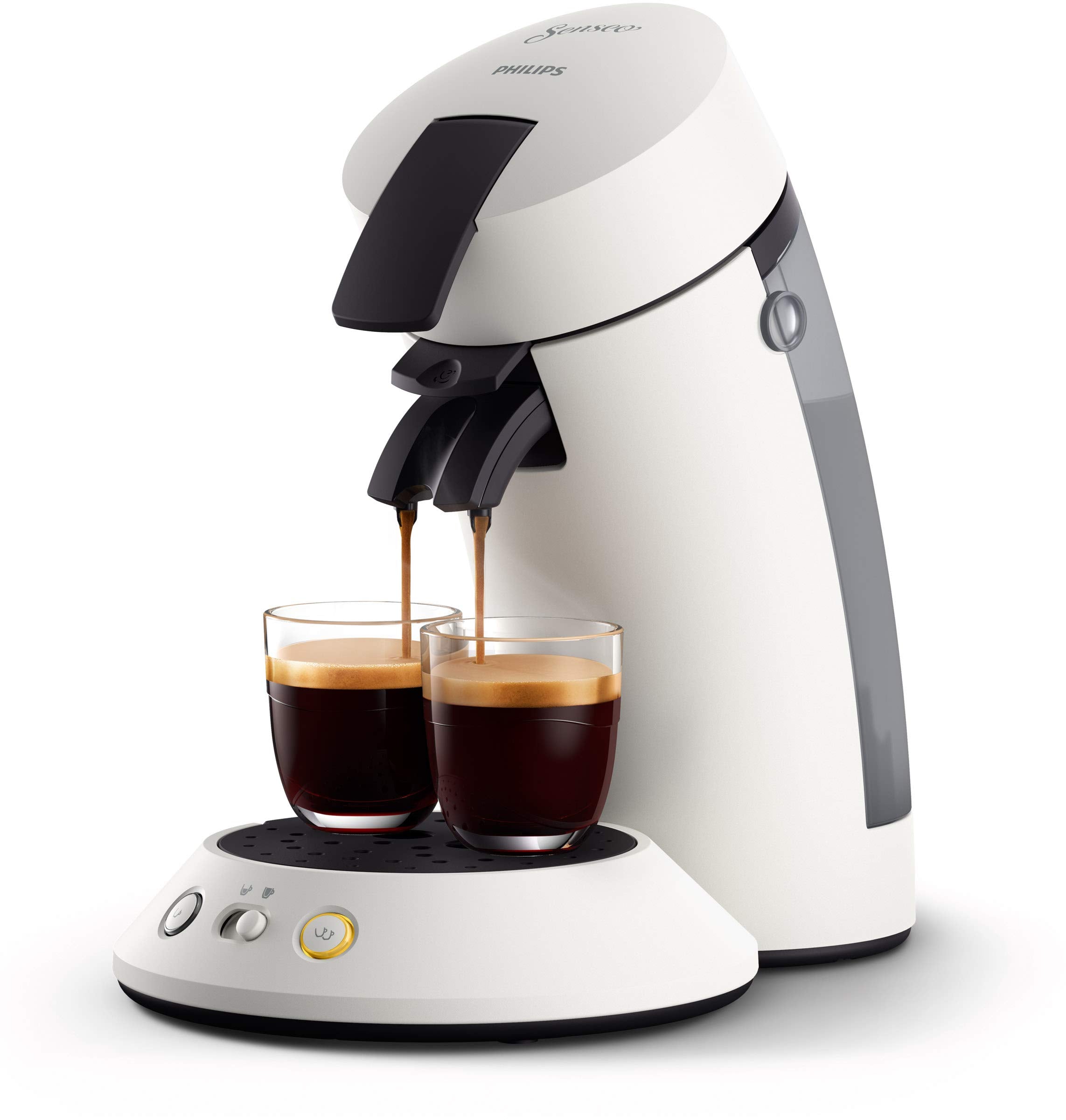 Machine à Café Dosettes SENSEO Original Plus Blanche CSA210/11 – Crema Plus, Coffee Boost