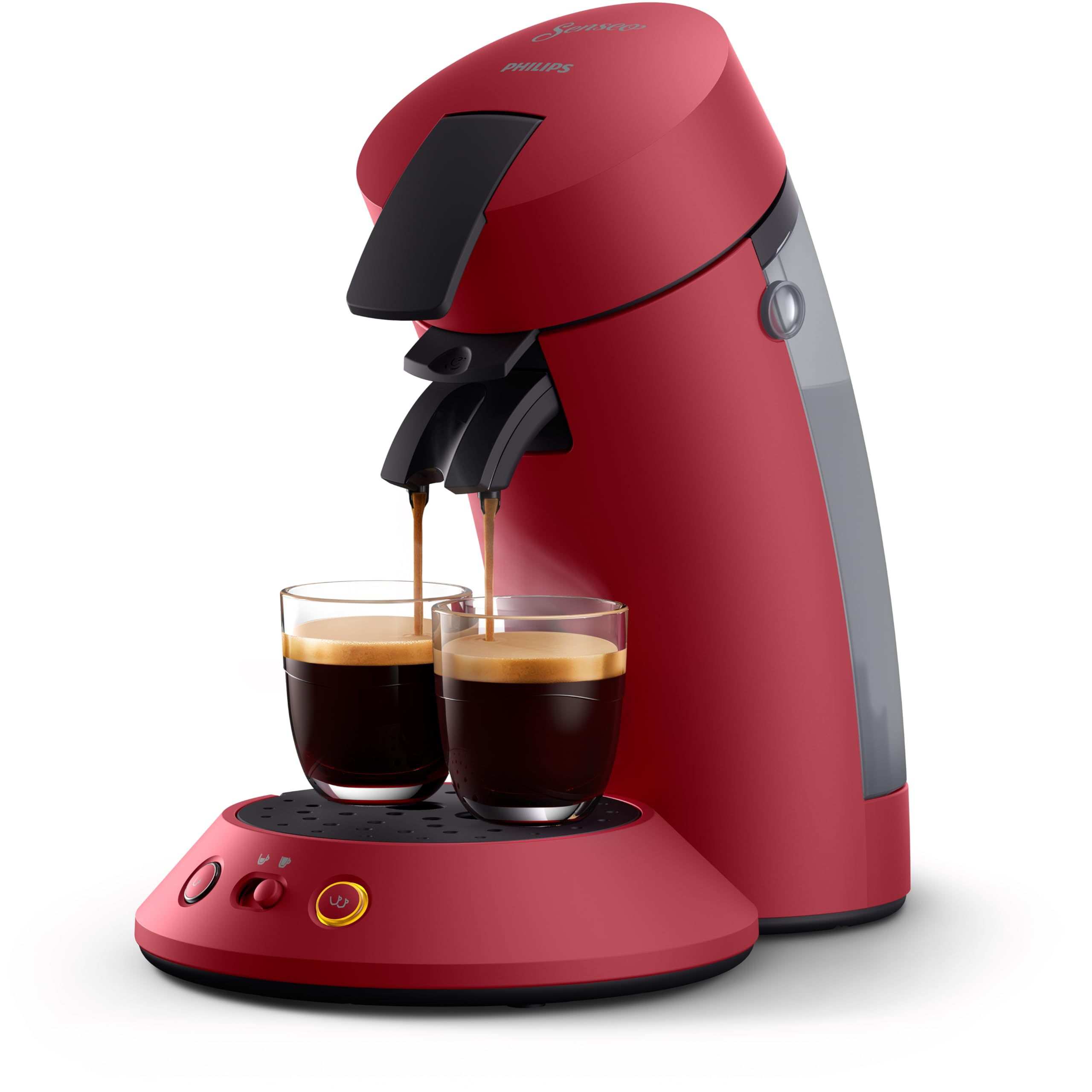 Cafetière à Dosettes SENSEO Original Plus Rouge CSA210/91 – 45 Buses, Éco-responsable