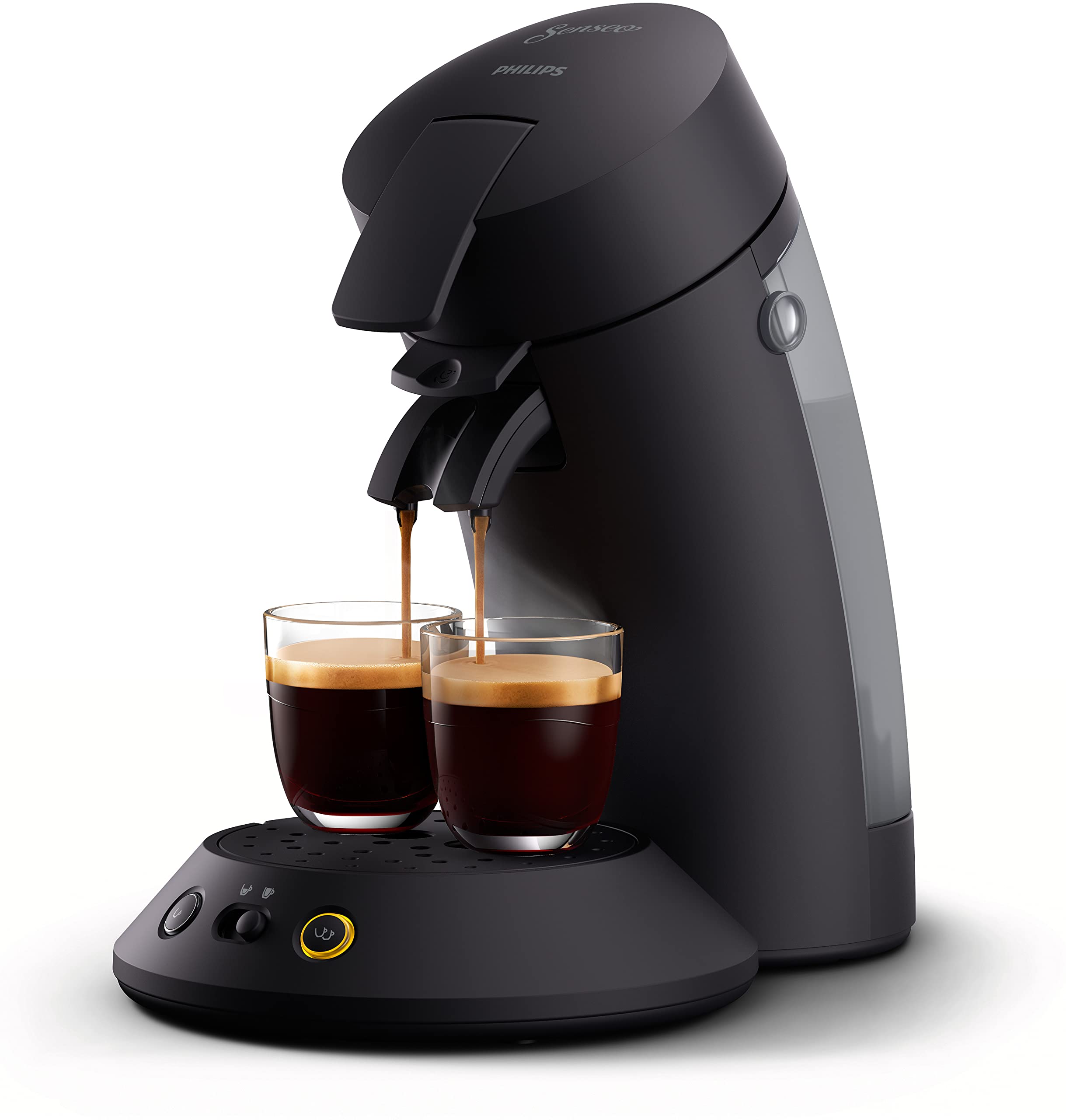 Cafetière à Dosettes SENSEO Noir CSA210/22 – 1 ou 2 Tasses, Crema Plus, Coffee Boost